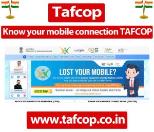 Know your mobile connection TAFCOP