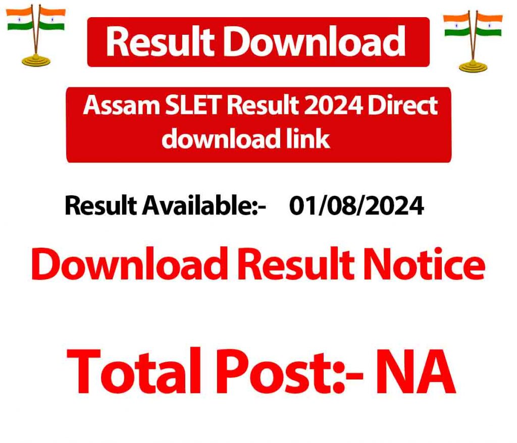 Assam SLET Result 2024